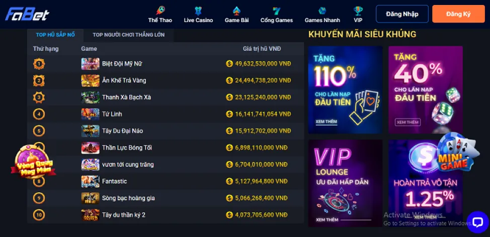 Trò chơi Baccarat trực tuyến